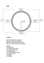 English Worksheet: The time