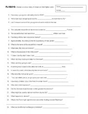 English worksheet: Flyboys Video Questions