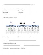 English Worksheet: EVALUATION ANIMALS, TIME, MONTHS AND GREETINGS