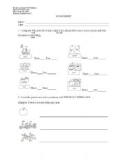 English Worksheet: there is there are