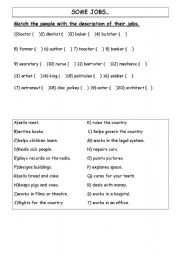 English worksheet: Some jobs