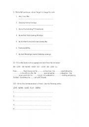 English worksheet: Present Simple 3rd person - Exercises