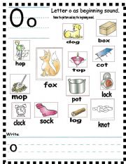 ABC Short vowel o as middle sound