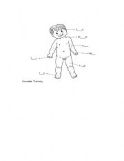 English worksheet: Parts of the body 