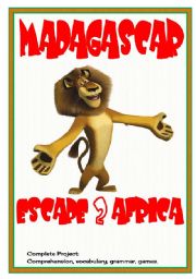 Movies4Class: Madagascar  Escape 2 Africa  comprehension  vocabulary  grammar  crosswords  6 pages  editable