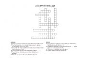 English Worksheet: Data Protection Act