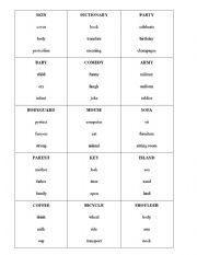 English worksheet: defining words