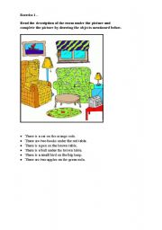 English Worksheet: prepositions of place 