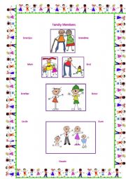 English Worksheet: family