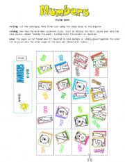 English Worksheet: NUMBERS (1-15)  Puzzle book