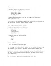 English worksheet: The clause game