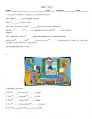 English Worksheet: Verb to be in past - prepositions of place