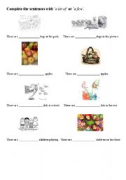 English worksheet: Complete with 