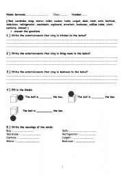 English Worksheet: exam for kids