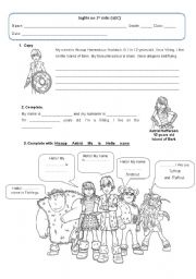 English Worksheet: How to train your dragon - follow up activity