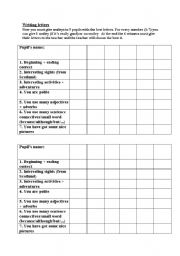 English worksheet: Writing letters