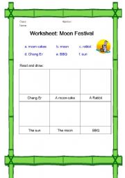 English Worksheet: Chinese Moon Festival Worksheet