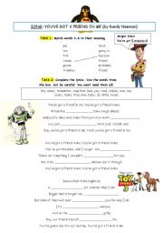 English Exercises You Ve Got A Friend In Me