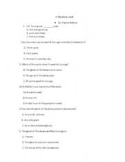 English Worksheet: Christmas carol