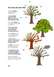 English Worksheet: The four seasons tree