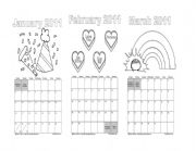 English Worksheet: Calendar and Holidays