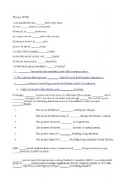 English Worksheet: use of The 