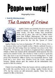 People We Knew (Biography Series): Queen of Crime