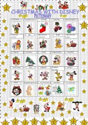 English Worksheet: Christmas with Disney characters