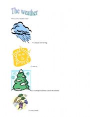 English Worksheet: What is the weather like?