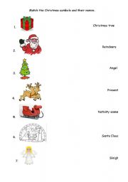 English worksheet: Christmas symbols