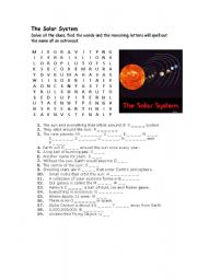 English Worksheet: Space and Weather Wordsearches