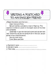 English Worksheet: penfriends