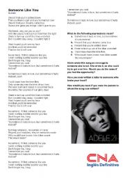Someone like you - Adele - Second Conditional
