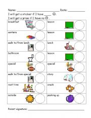 English Worksheets: Behavior Chart From Awesome K Teacher´s Web Site