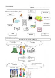 English Worksheet: House and living