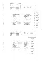 English Worksheet: to be is am are and activity birthday