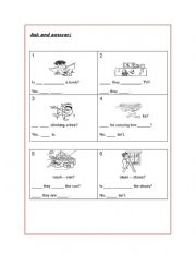English Worksheet: Present continuous ask and answer