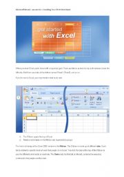 English Worksheet: IT Microsoft Excel:  Lesson Creating Your First Workbook