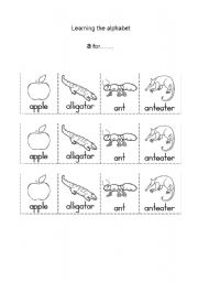 English Worksheet: a for...