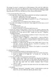 English Worksheet: The Fifth Chil commentary passage 2 (page 20 to 22)
