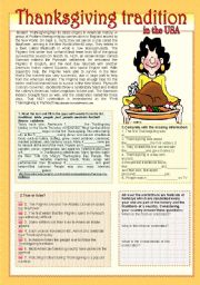 Thanksgiving Day worksheets