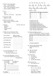 English Worksheet: Beginner Worksheet