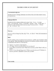 English Worksheet: HOBBIES TEACHERS GUIDE