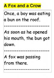 English Worksheet: Jumbled stories (developing sequence)