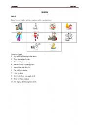 English Worksheet: hobby