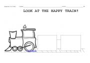 English Worksheet: The train in a rail