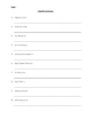 English worksheet: Mixed Sheets