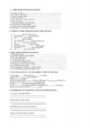 English Worksheet: To Be, Have Got, Personal Information