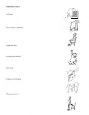 English Worksheet: classroom directions