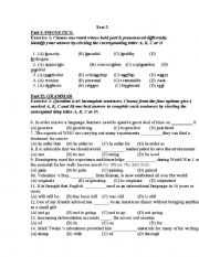 English Worksheet: Exercises for exams